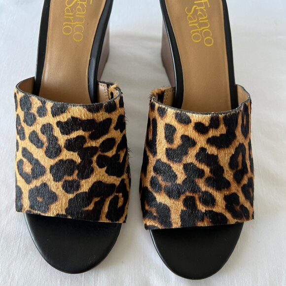 Franco Sarto Slip On Wedge Shoes, McKenna, Cheetah Print, Size 8.5, Like New! - Picture 7 of 12